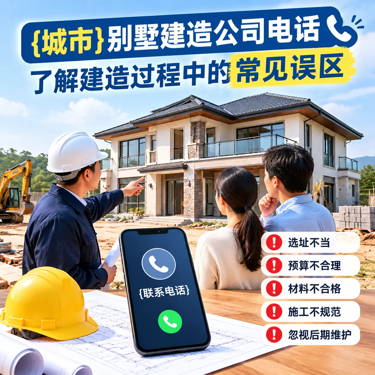 务川别墅建造公司电话，了解建造过程中的常见误区